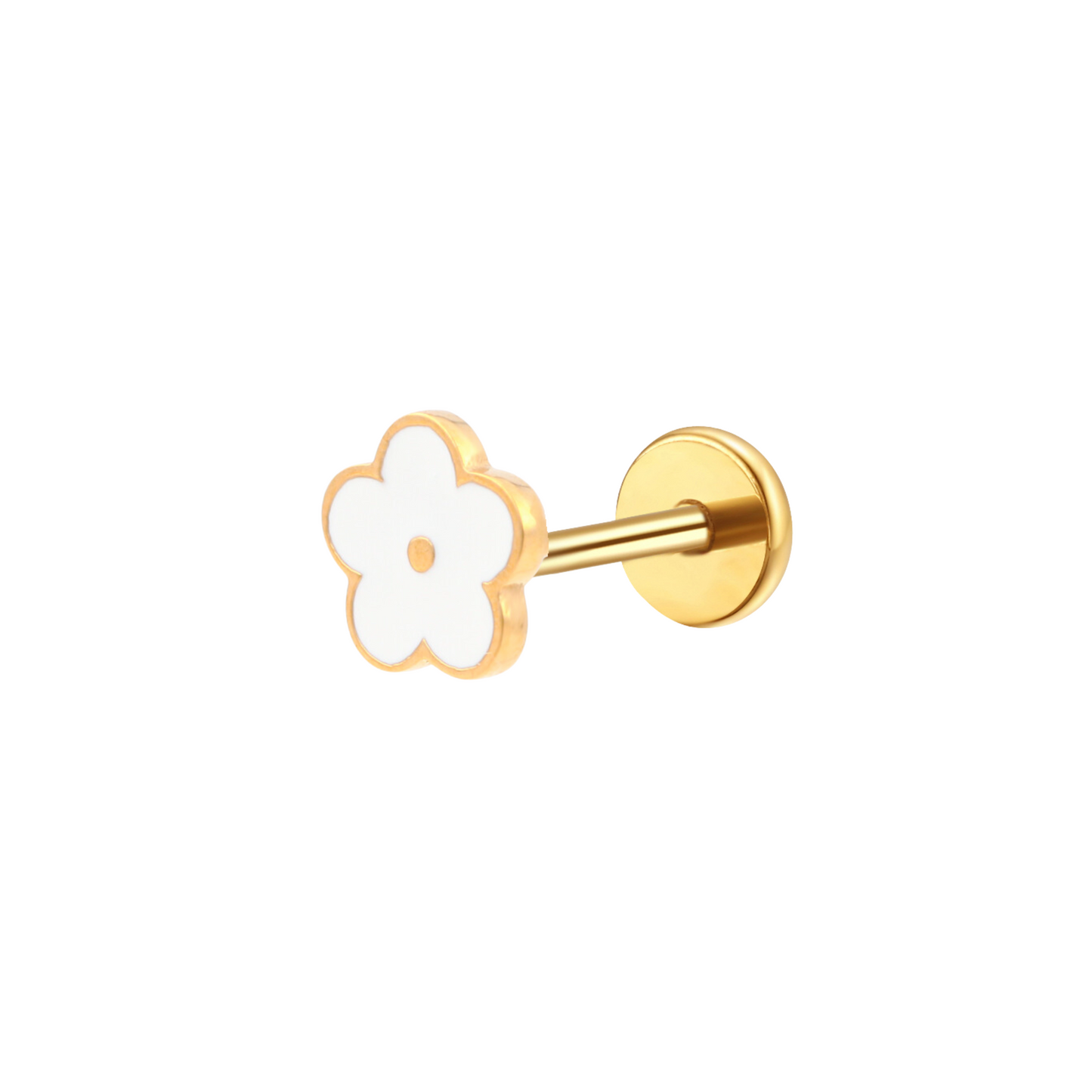 Daisy Enamel Flat Back Stud