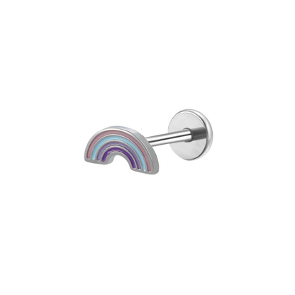 Rainbow Enamel Flat Back Stud