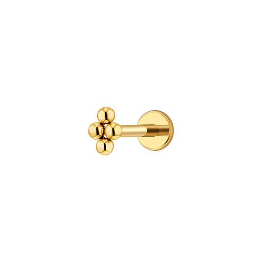 Four Bead Flat Back Stud