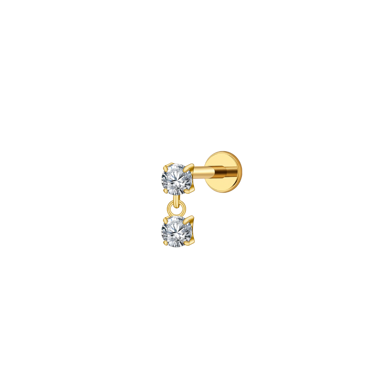 Crystal Cascade Flat Back Stud