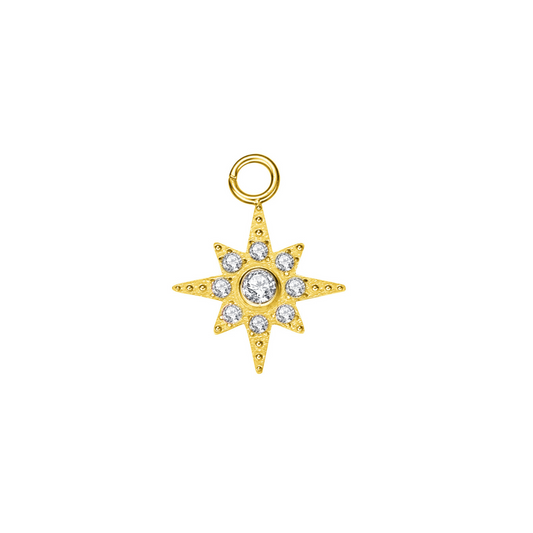 Star Titanium Hoop Charm