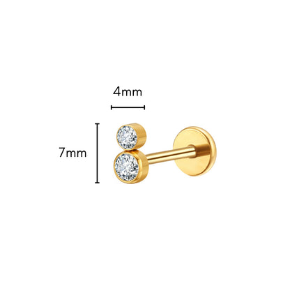 Double Down Flat Back Stud