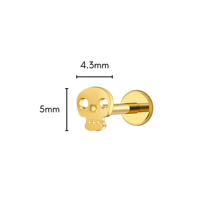 Skull Flat Back Stud