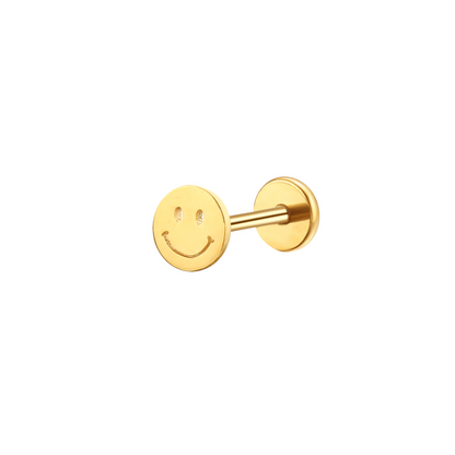 Smiley Flat Back Stud