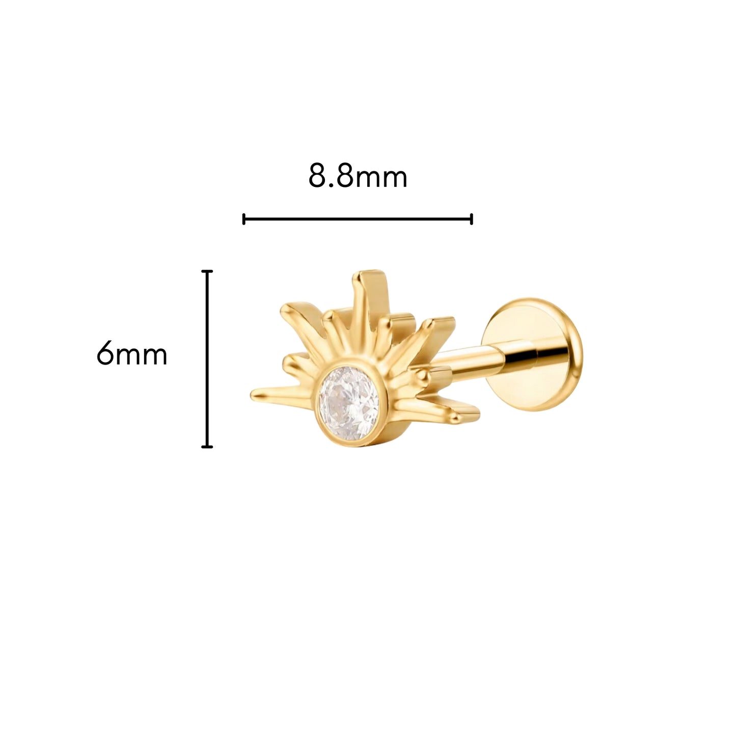 Sunrise Flat Back Stud